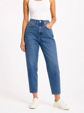 NWT Tommy Jeans Ultra High Rise Tapered Mom Jeans 30x34 Sun Reactive